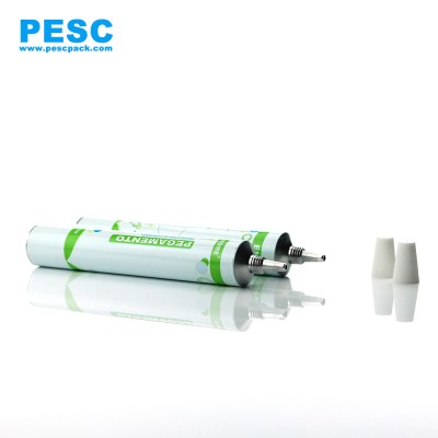 22mm aluminium pharmaceutical ointment tube with long nozzle